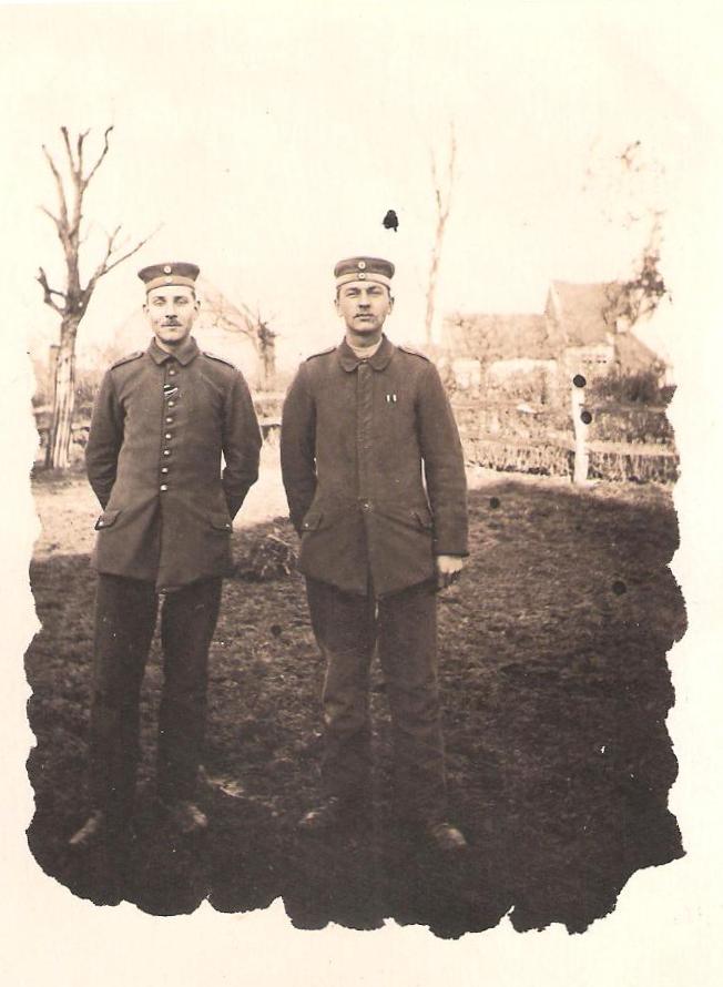 Heinrich Voß (rechts) am 29.07.1918